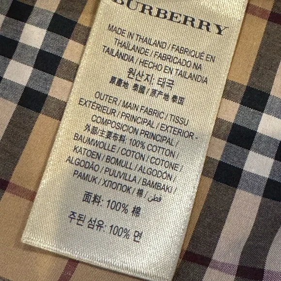 Burberry Beige and Black Checkered Button-Down Shirt - Picture 9 of 14